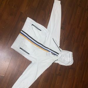 White windbreaker
